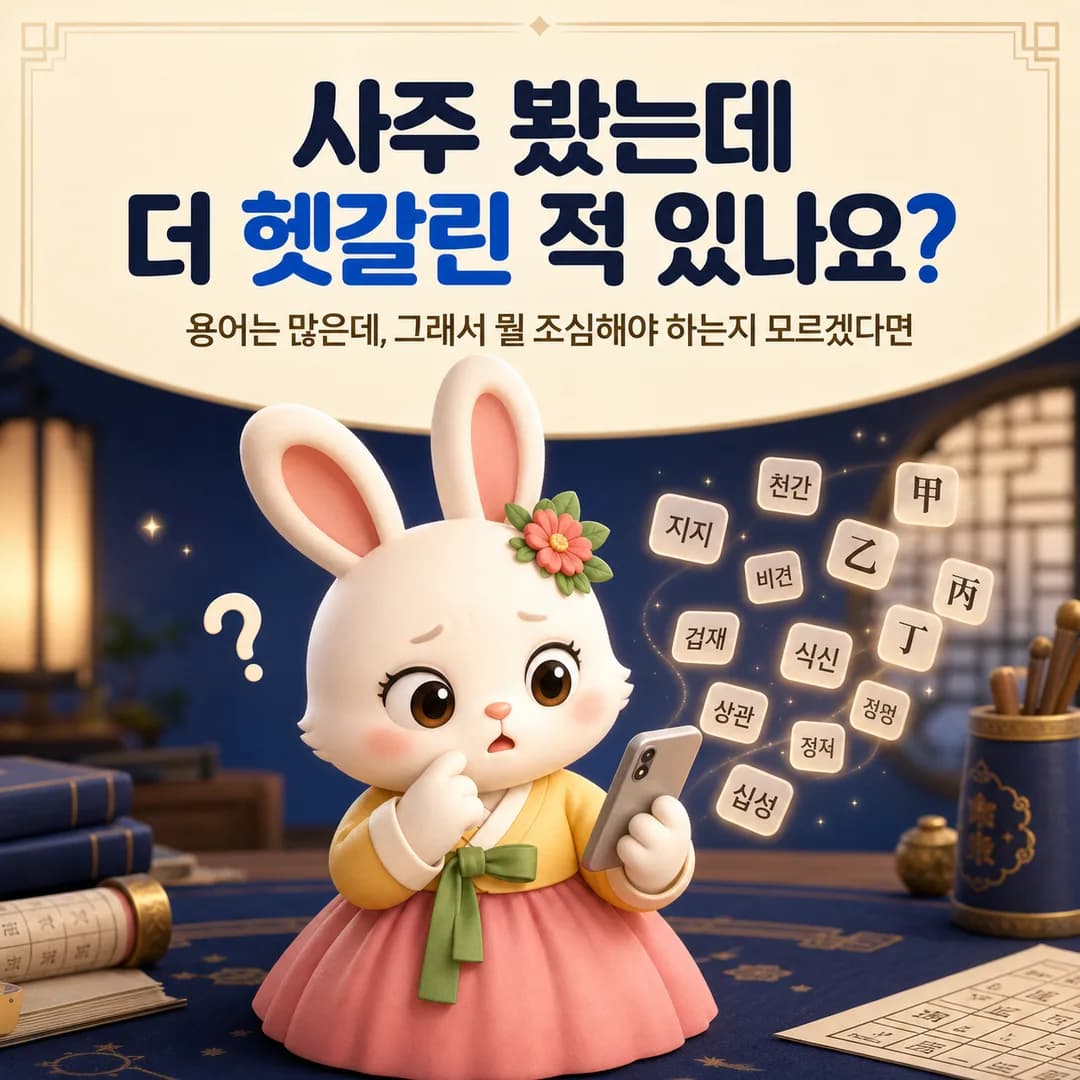 사주 봤는데 더 헷갈린 적 있나요 카드뉴스 1장