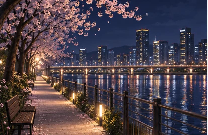 벚꽃 강변