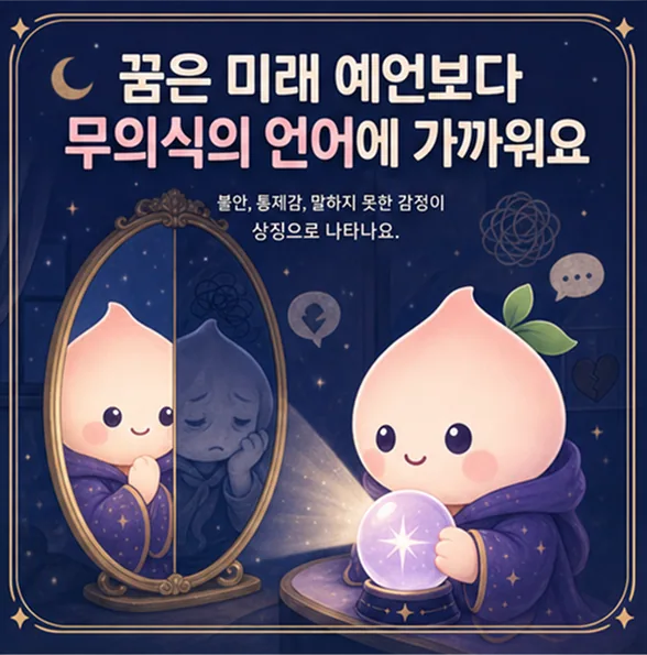 꿈은 미래 예언보다 무의식의 언어에 가까워요 카드뉴스 2장